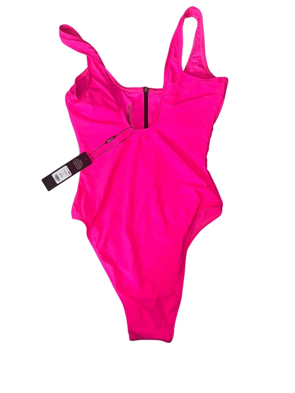 NWT Hot Pink One-Piece Swimsuit with Front Zip Medium